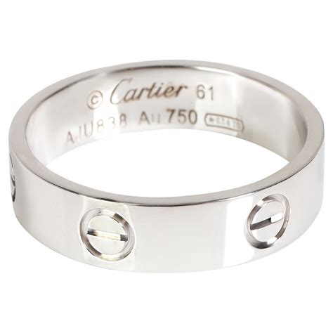 white gold cartier love ring|cartier love interlocking ring.